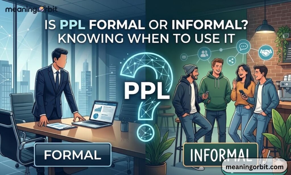 Is PPL Formal or Informal Knowing When to Use It