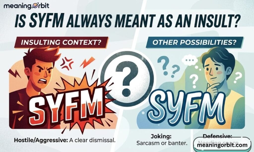 Is SYFM Always Meant as an Insult?