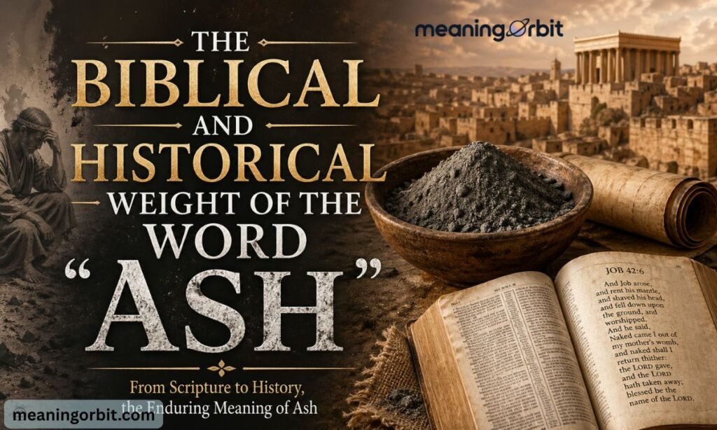 The Biblical and Historical Weight of the Word "Ash"