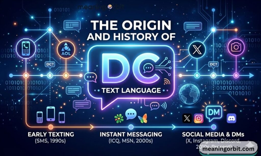 The Origin and History of DC in Text Language