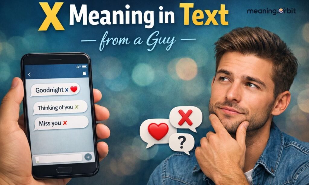 X Meaning in Text from a Guy