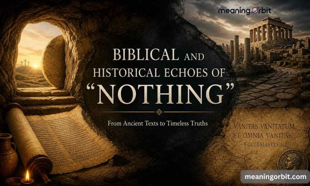 Biblical and Historical Echoes of Nothing