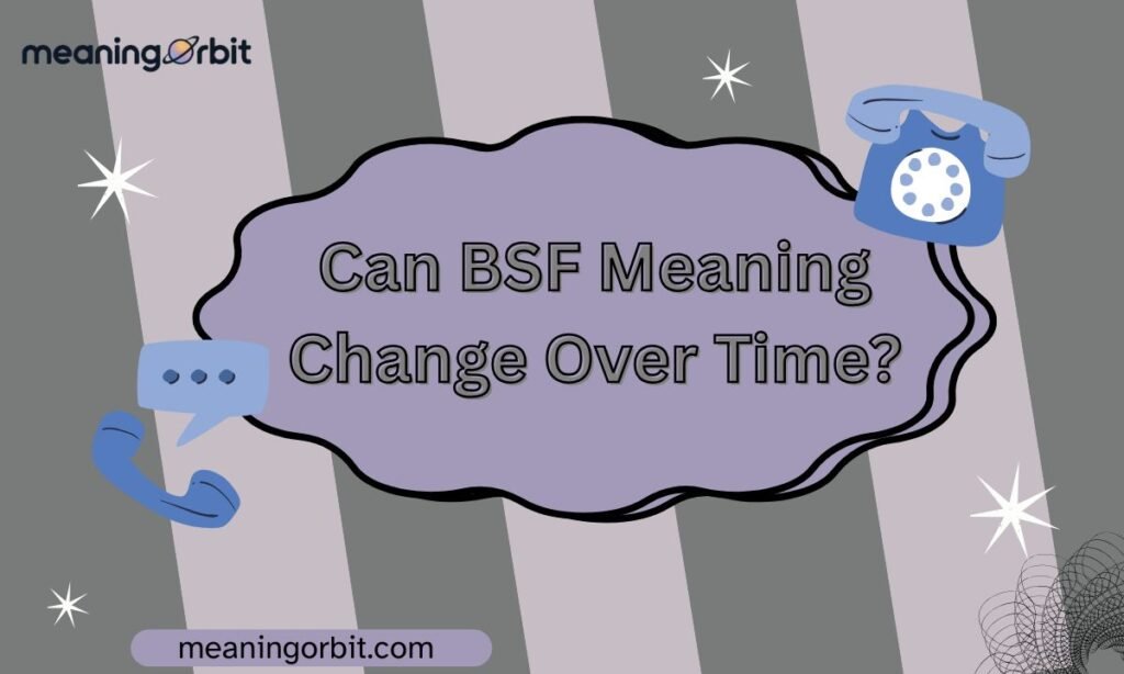 Can BSF Meaning Change Over Time?