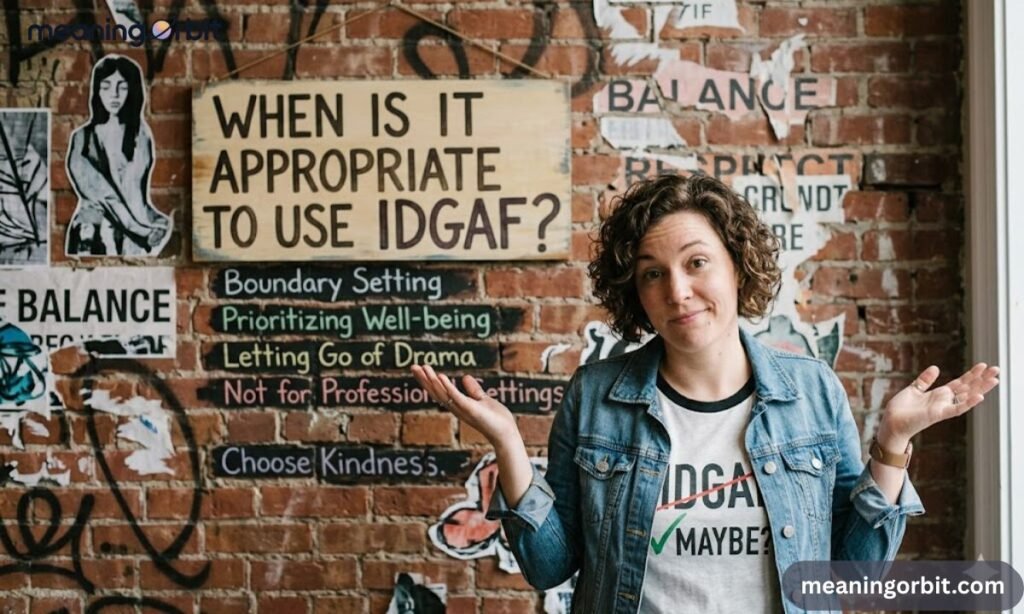 When Is It Appropriate to Use IDGAF