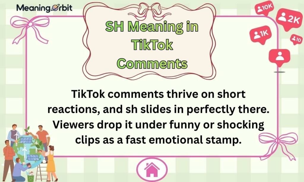 SH Meaning in TikTok Comments